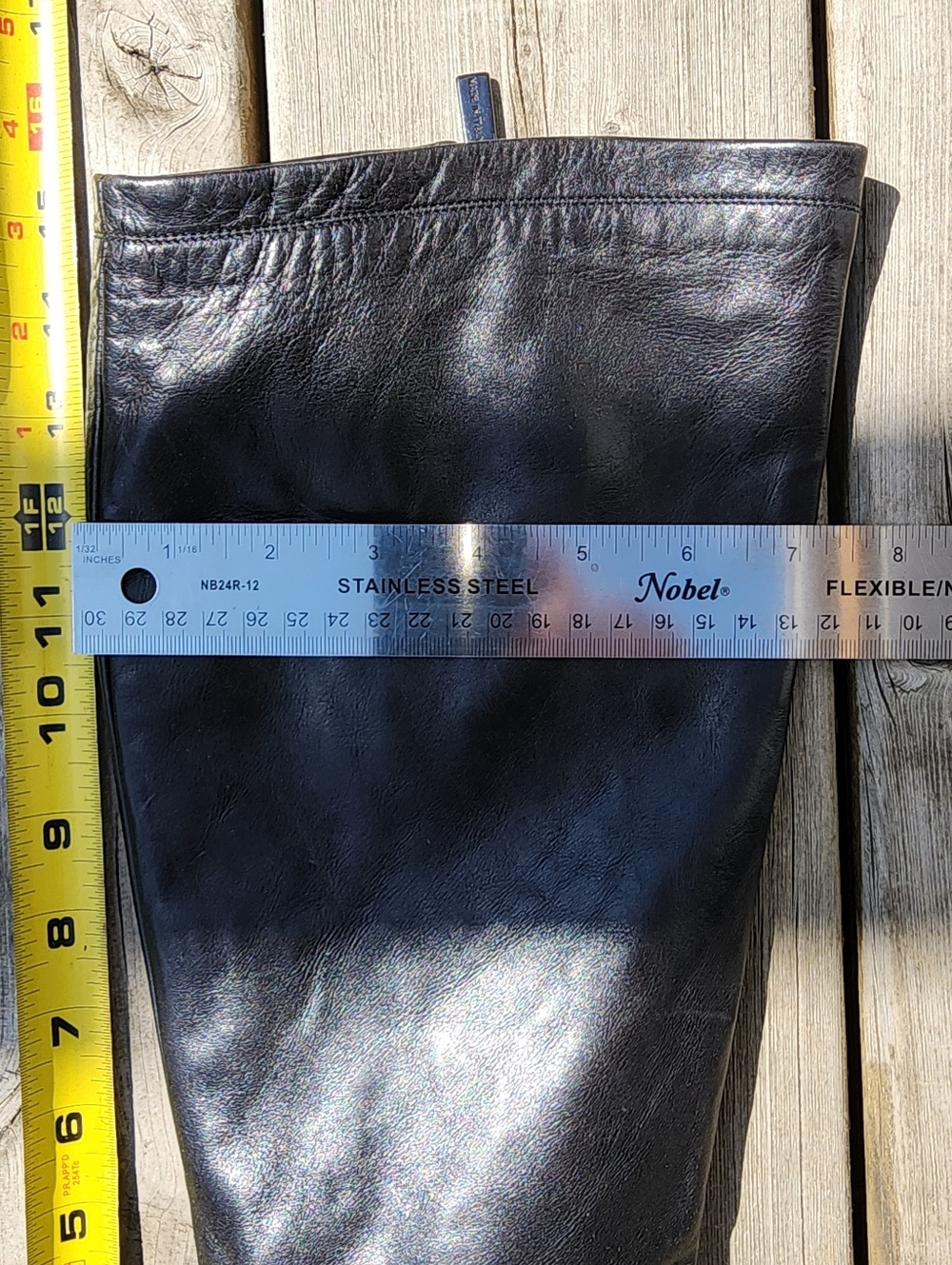 Women's Black Knee-High Stiletto Boots - Sleek Pointed Toe - Picture 7 of 10